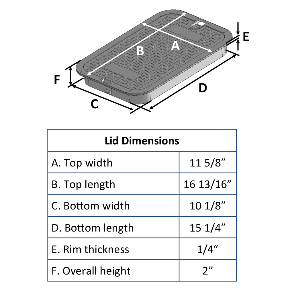 313C - 14" x 19" Pro-Spec Series Valve Box Cover - Green