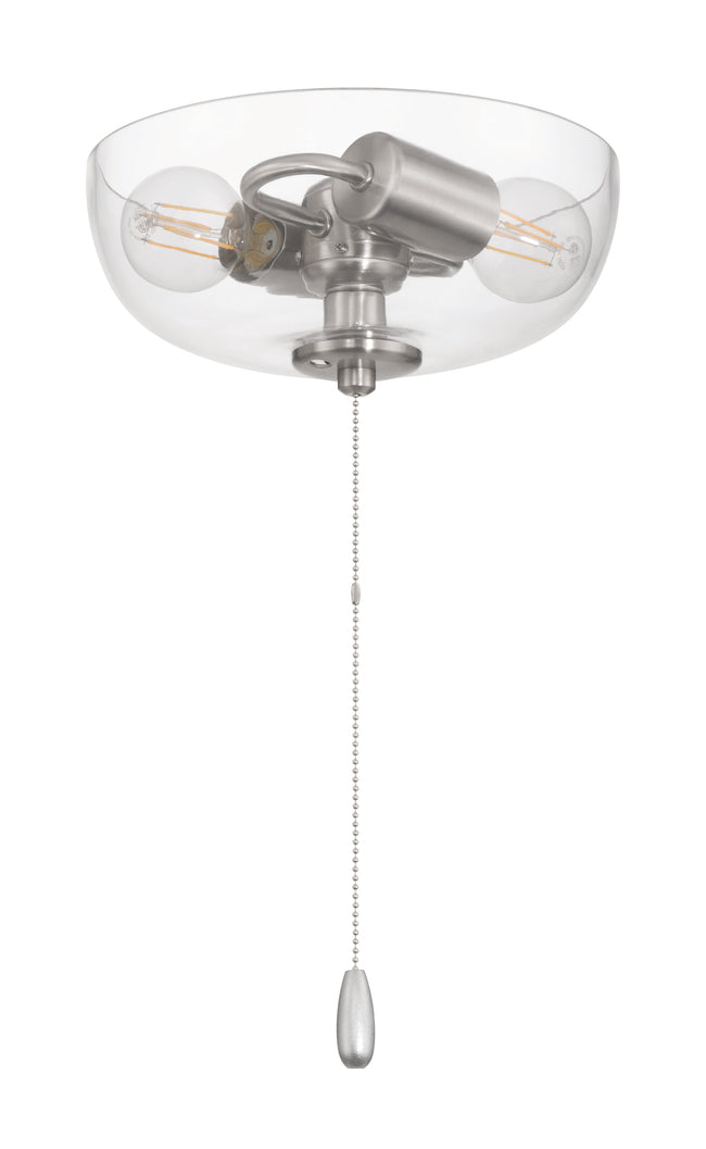 LK2601-2L-BNK - 2 Light Bowl Light Kit in Brushed Polished Nickel (Clear Glass)