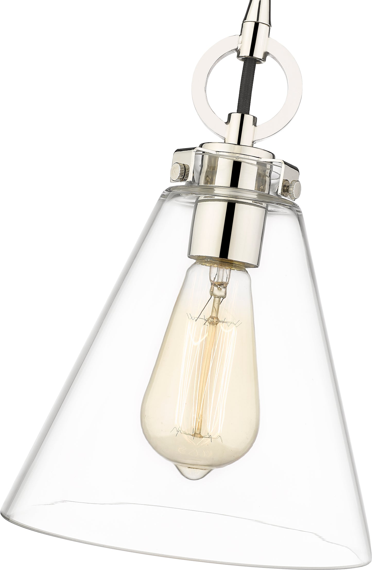 3034P8-PN - Harper 1 Light 8" Pendant - Polished Nickel