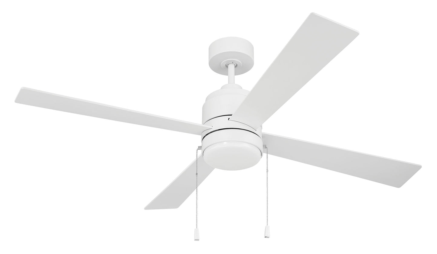 MCY52W4-PC - McCoy 52 4 Blade with Pull Chains 52" 4 Blade Ceiling Fan with Light Kit - White