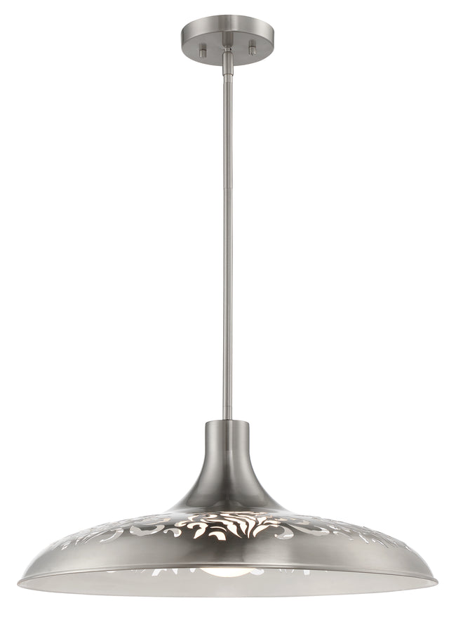 P965BNK1 - 1 Light 21" Wide Pendant - Brushed Nickel