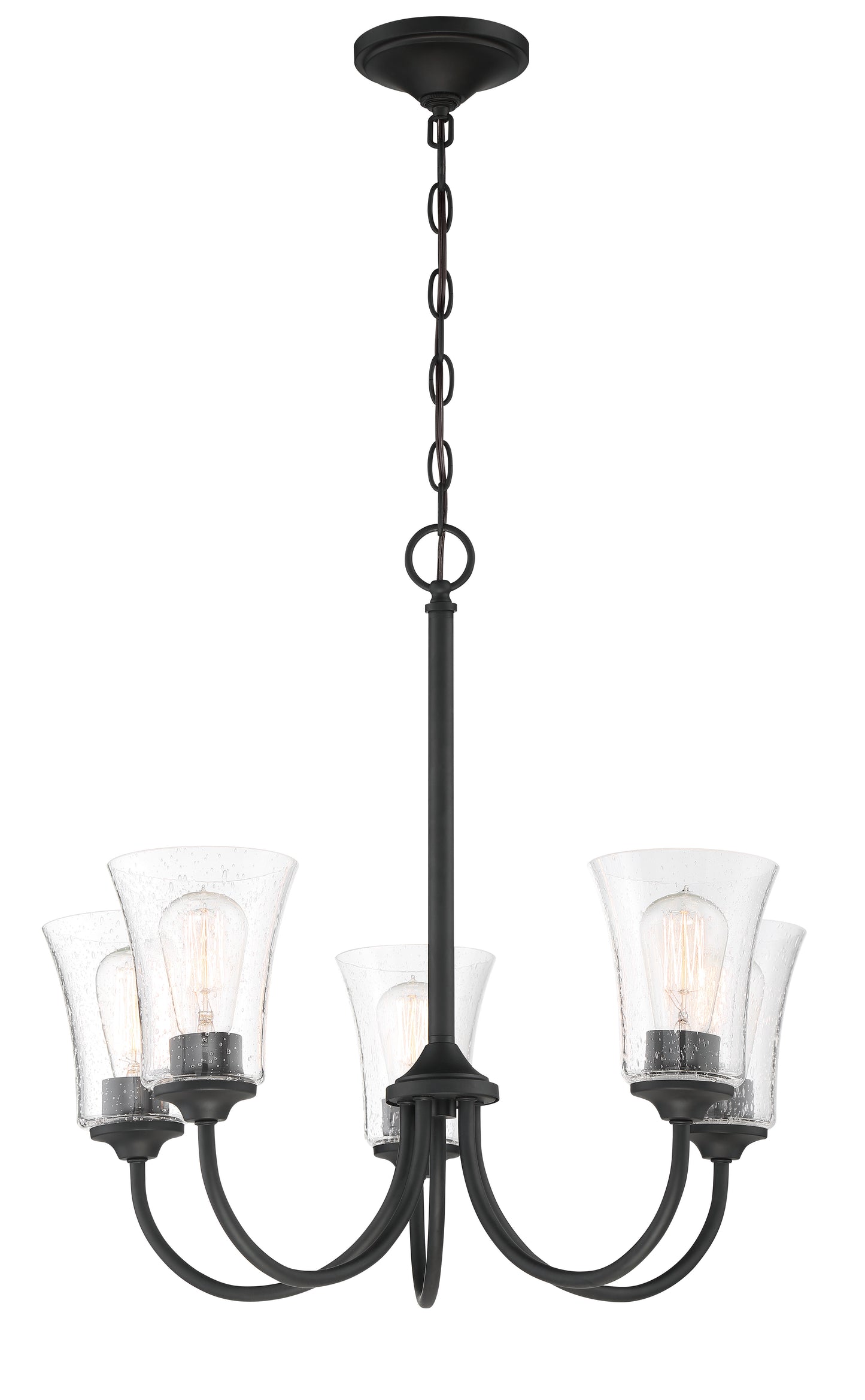 50425-FB - Gwyneth 5 Light 23" Wide Chandelier - Flat Black