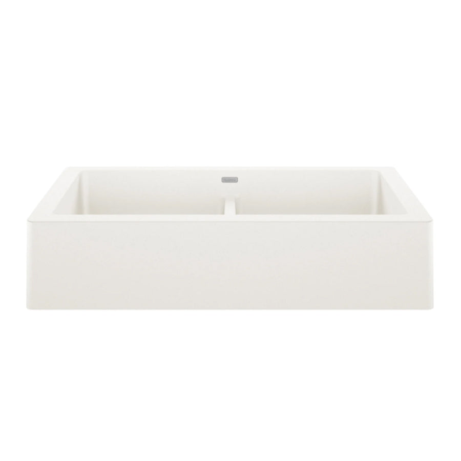 526550 - 33" Vintera Double Bowl Apron-Front Farmhouse Sink - White