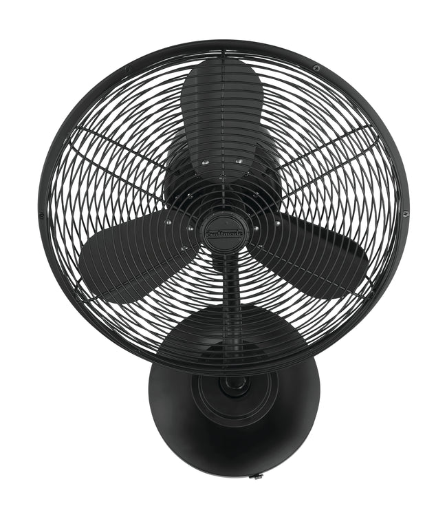 BW116FB3-HW - Bellows I Hard-wired Indoor/Outdoor 14" 3 Blade Indoor Outdoor Ceiling Fan - Flat Black
