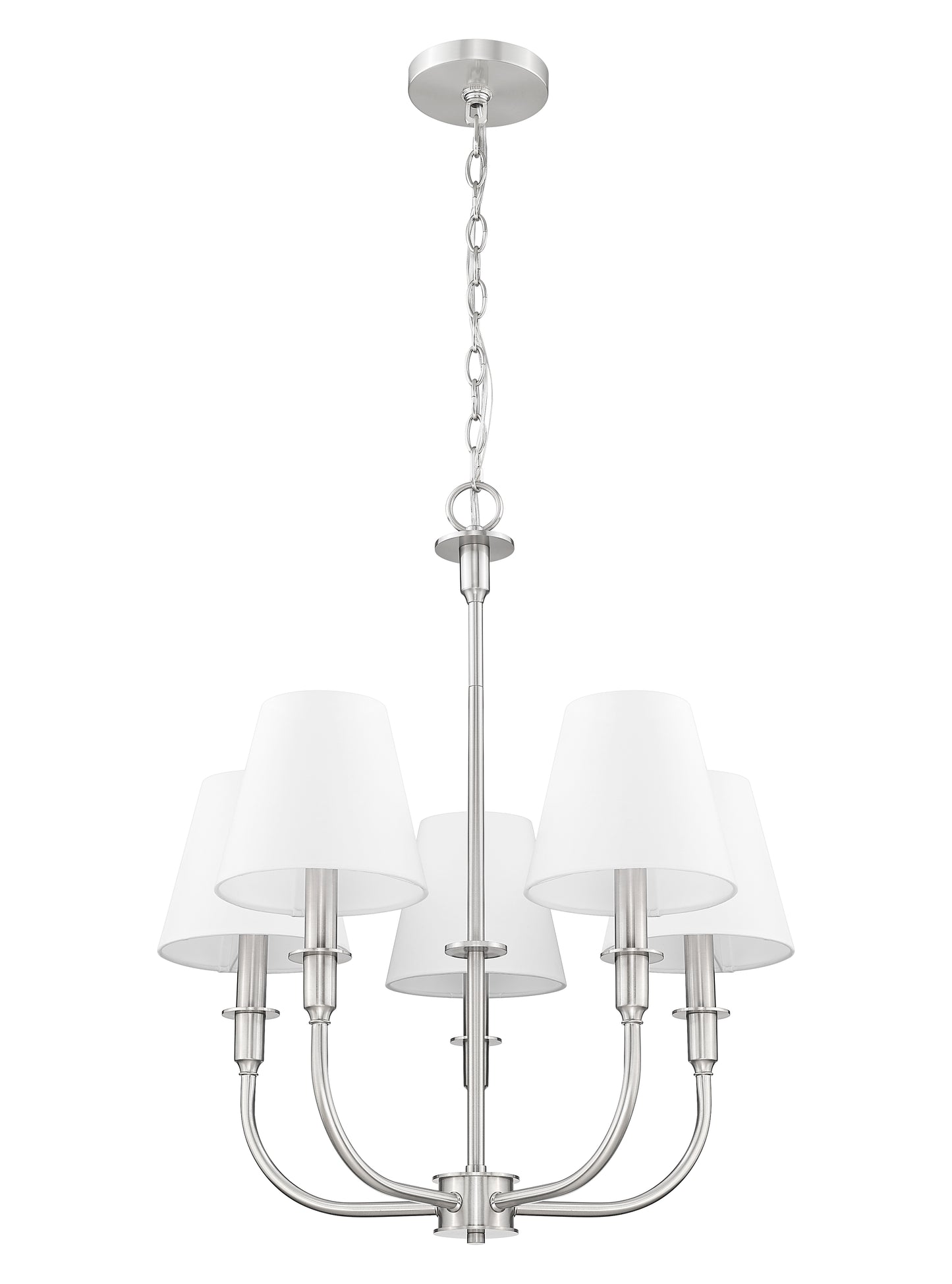 3049-18C-BN - Tova 5 Light 22" Chandelier - Brushed Nickel