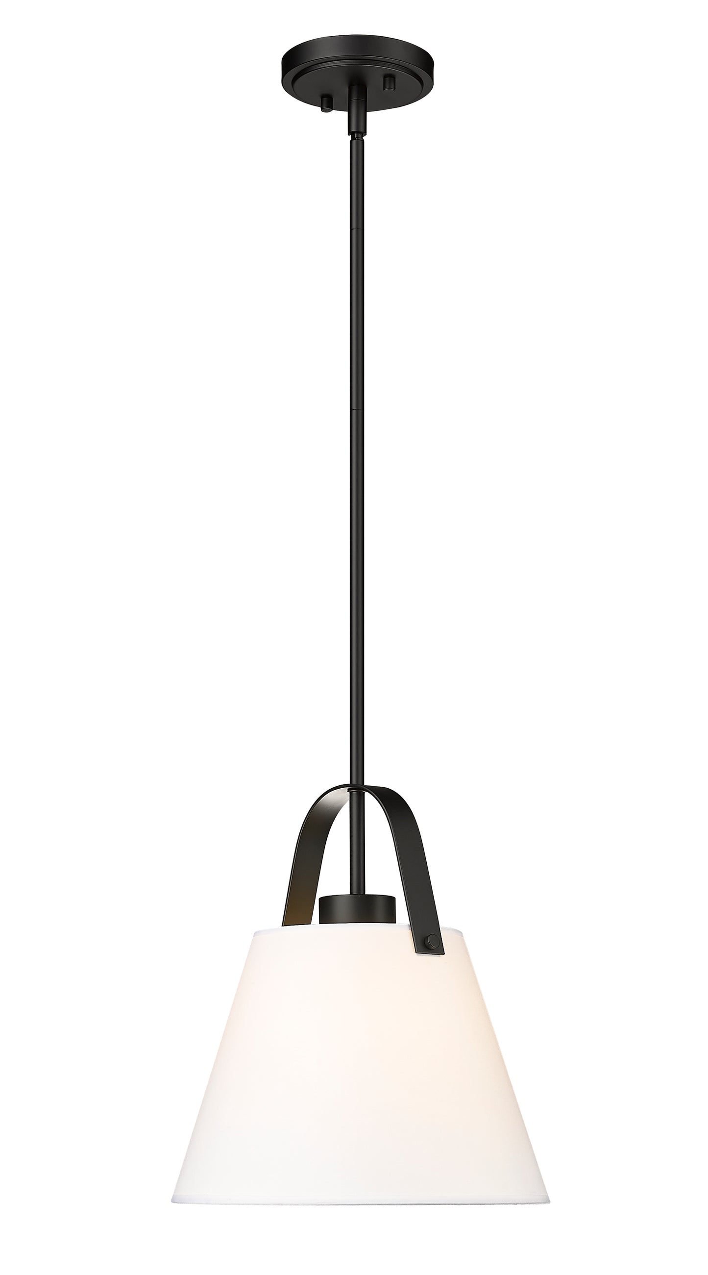 743P12-MB - Z-Studio 1 Light 12" Pendant - Matte Black