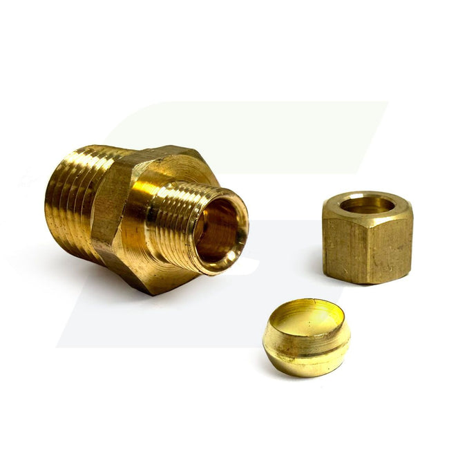 Jones Stephens Brass Compression x Male Connector, Lead Free
