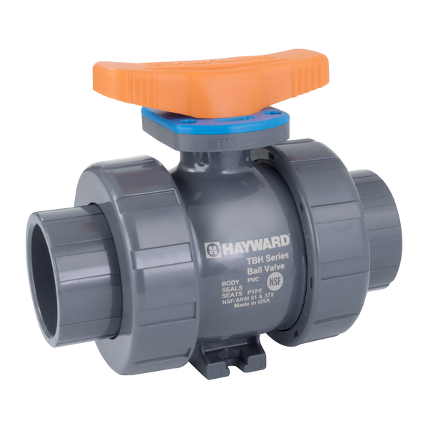 1/2" PVC TBH Series Ball Valve Socket or Threaded Ends - FPM Seals