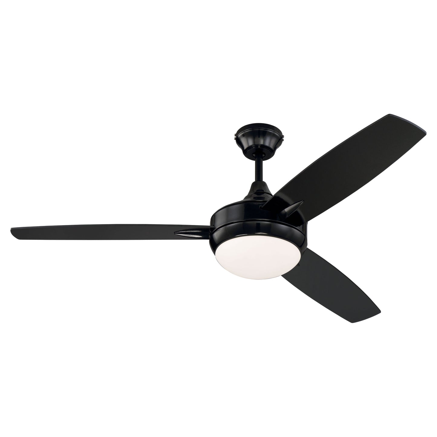 TG52GBK3 - Targas 52" 3 Blade Ceiling Fan with Light Kit - Gloss Black