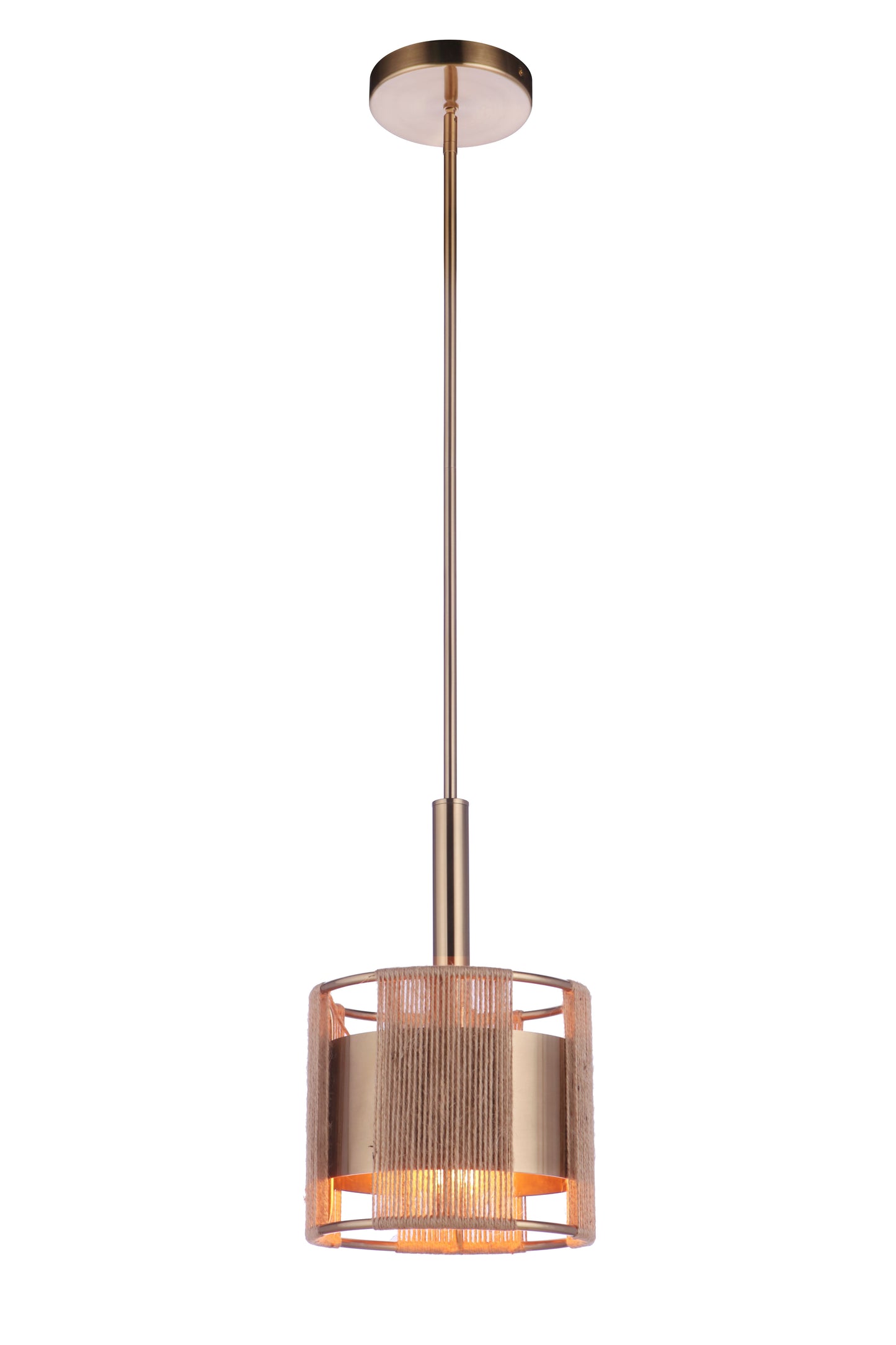 59091-SB - Kensey 1 Light 9.13" Wide Mini Pendant - Satin Brass
