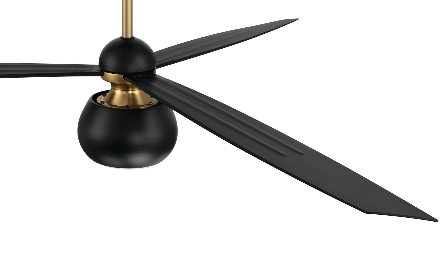 OTT60FBSB3 - Otto 60" 3 Blade Ceiling Fan with Light Kit - Flat Black / Satin Brass