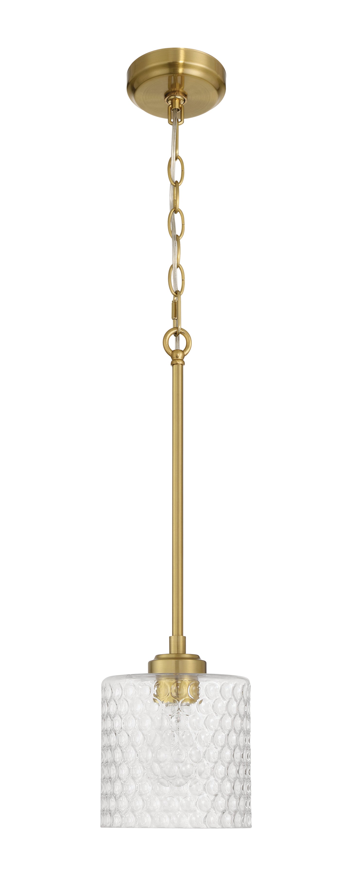 60591-SB - Claire 1 Light 6.5" Wide Mini Pendant - Satin Brass