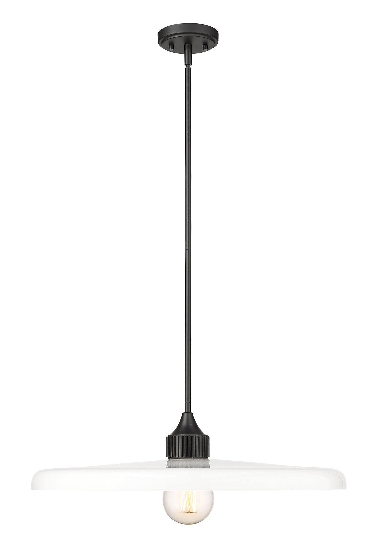 820P24-MB - Paloma 1 Light 24" Pendant - Matte Black