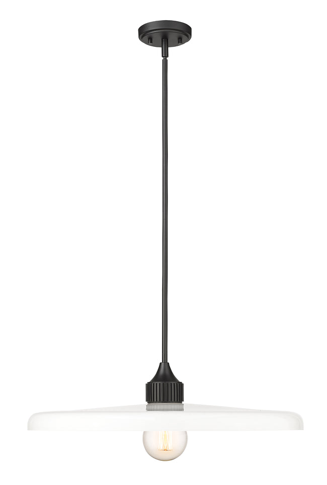 820P24-MB - Paloma 1 Light 24" Pendant - Matte Black