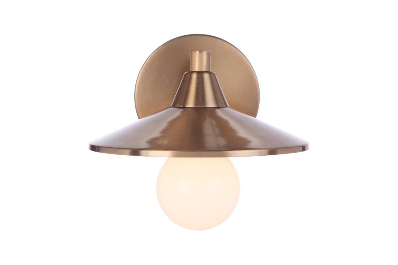 12508SB1 - Isaac 1 Light 5.12" High Wall Sconce - Satin Brass