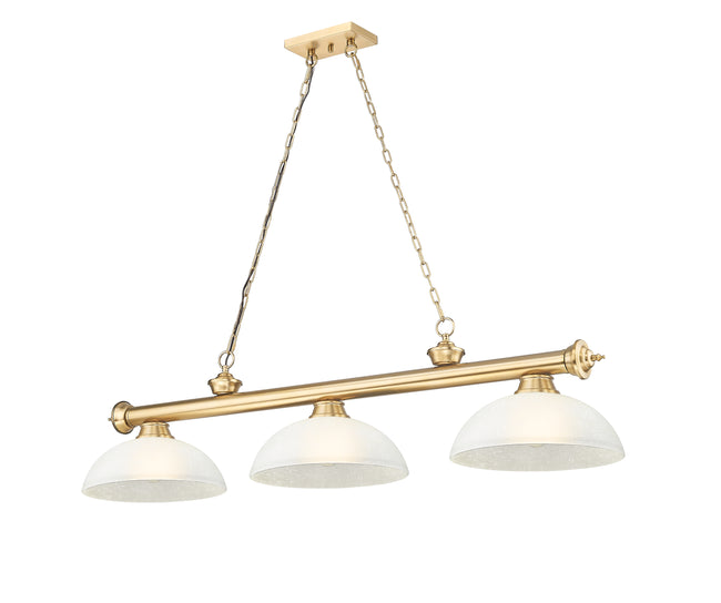 2306-3HBR-DWL14 - Cordon 3 Light 57" Billiard - Heritage Brass