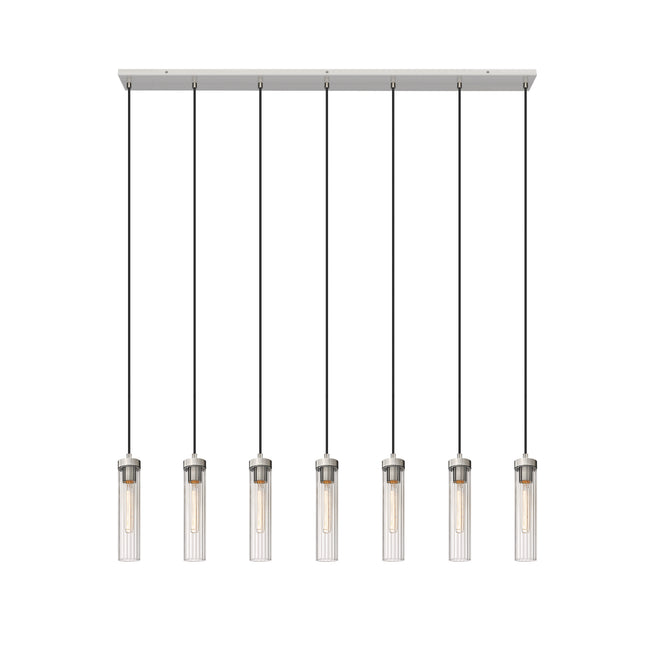 740P-7L-BN - Beau 7 Light Linear 54" Chandelier - Brushed Nickel