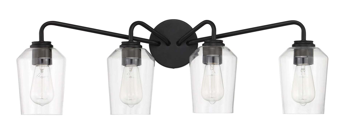 56104-FB - Shayna 4 Light 31" Wide Vanity Light - Flat Black