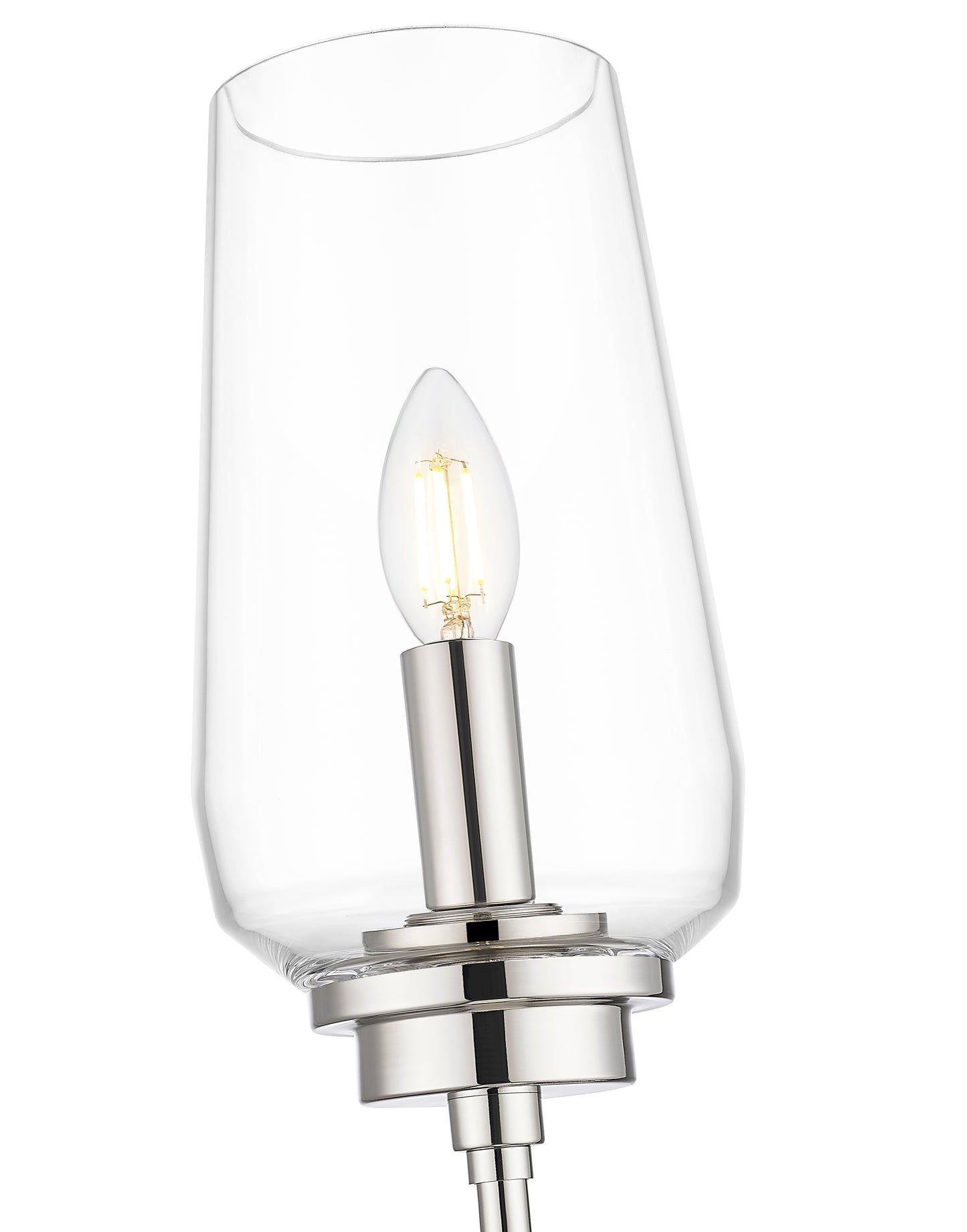 2013-1S-PN - Clara 1 Light Wall 26" Sconce - Polished Nickel