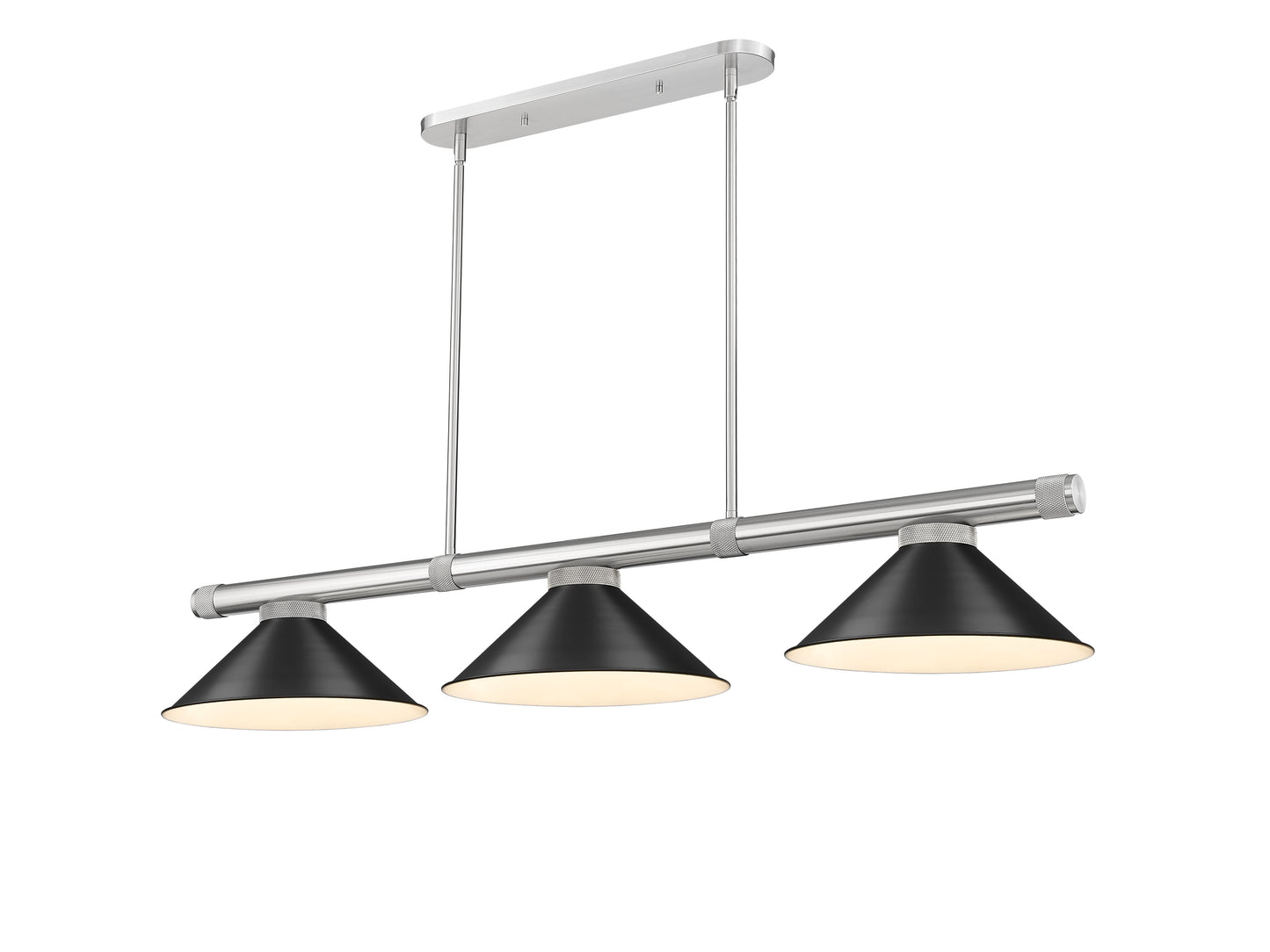 3050-3BN-MB15 - Vanguard 3 Light 58" Billiard - Brushed Nickel