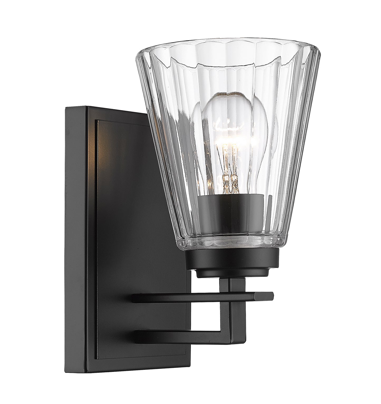 823-1S-MB - Lyna 1 Light Wall 9" Sconce - Matte Black