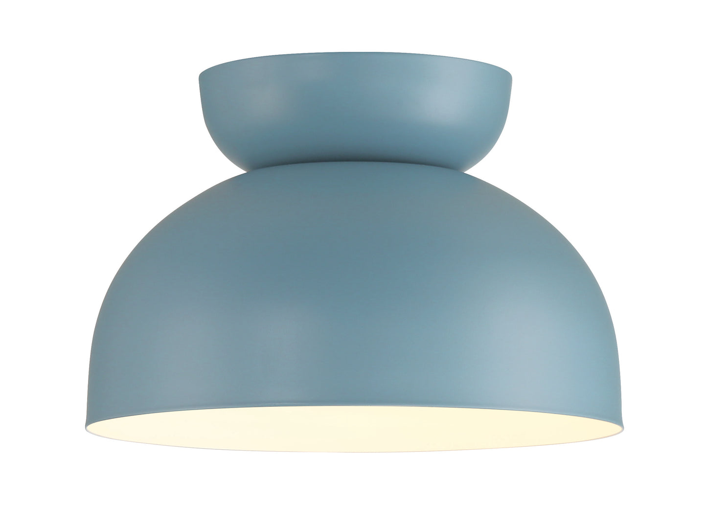59181-DB - Ventura Dome 1 Light 10.5" Wide Flush Mount - Dusty Blue