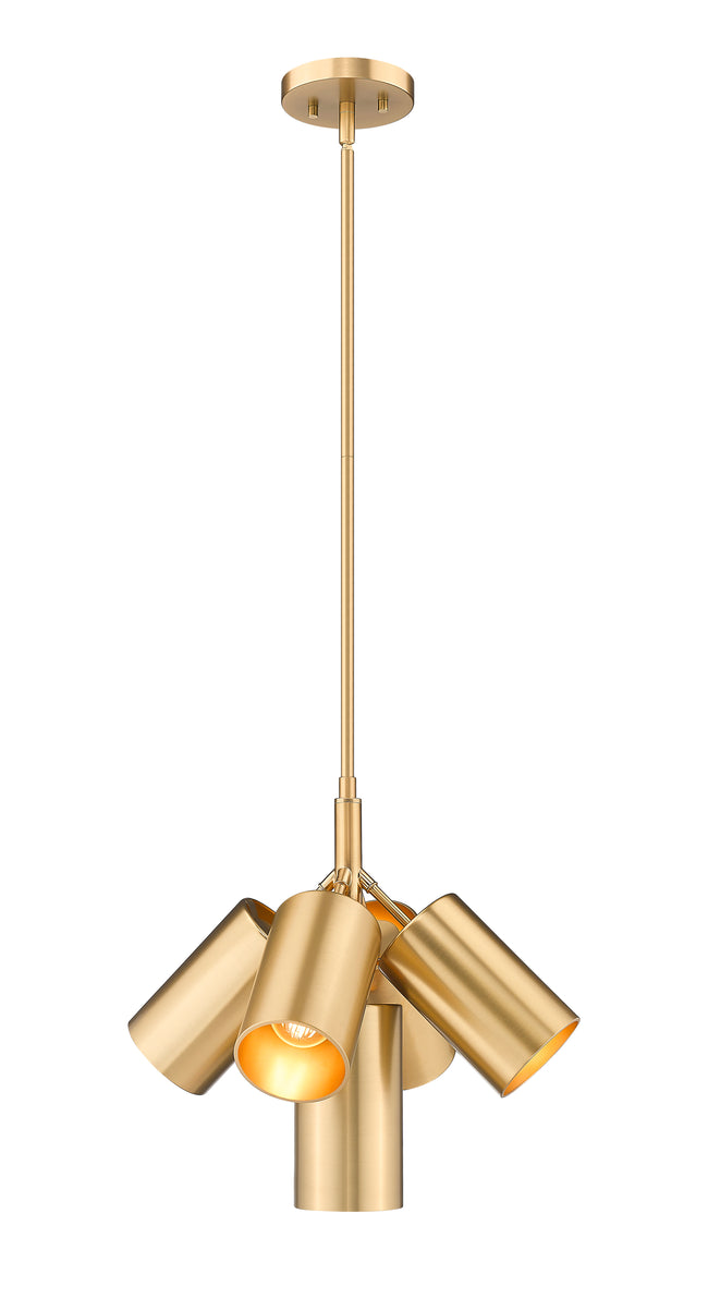7520-5MGLD - Lumina 5 Light 17" Chandelier - Modern Gold