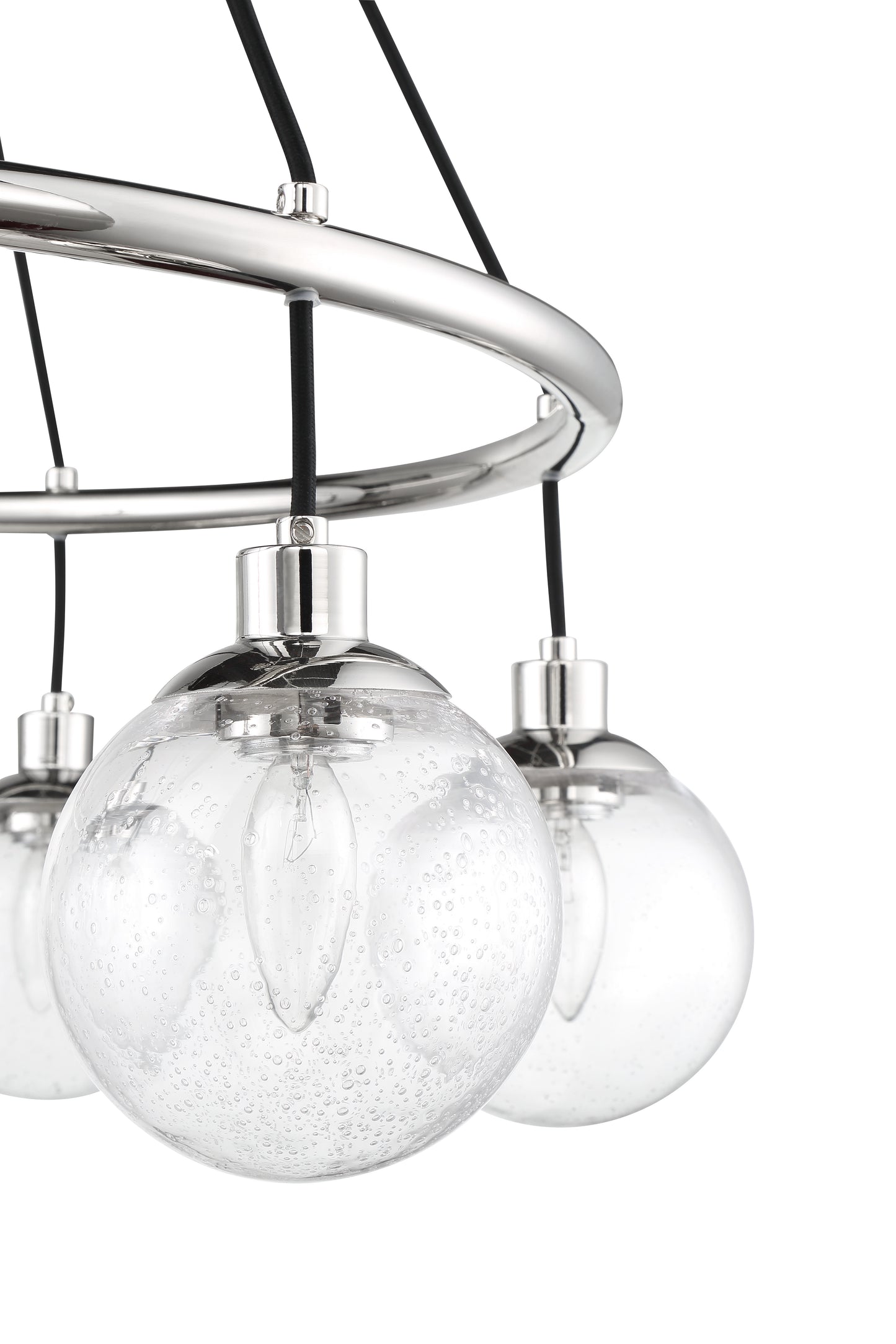 53326-CH - Que 6 Light 28" Wide Chandelier - Chrome