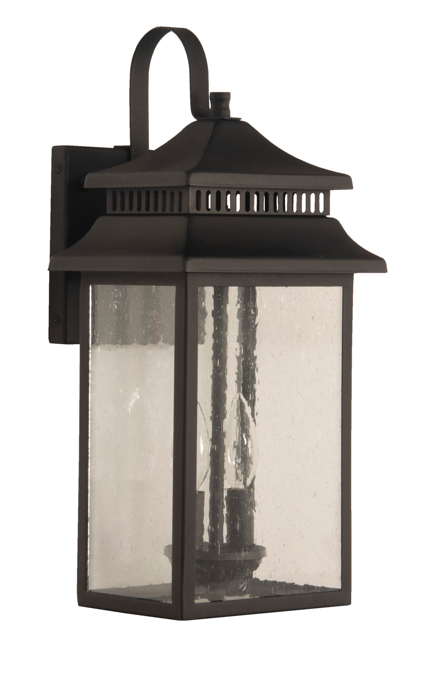 ZA3114-TB - Crossbend 2 Light 18" High Outdoor Wall Lantern - Textured Black