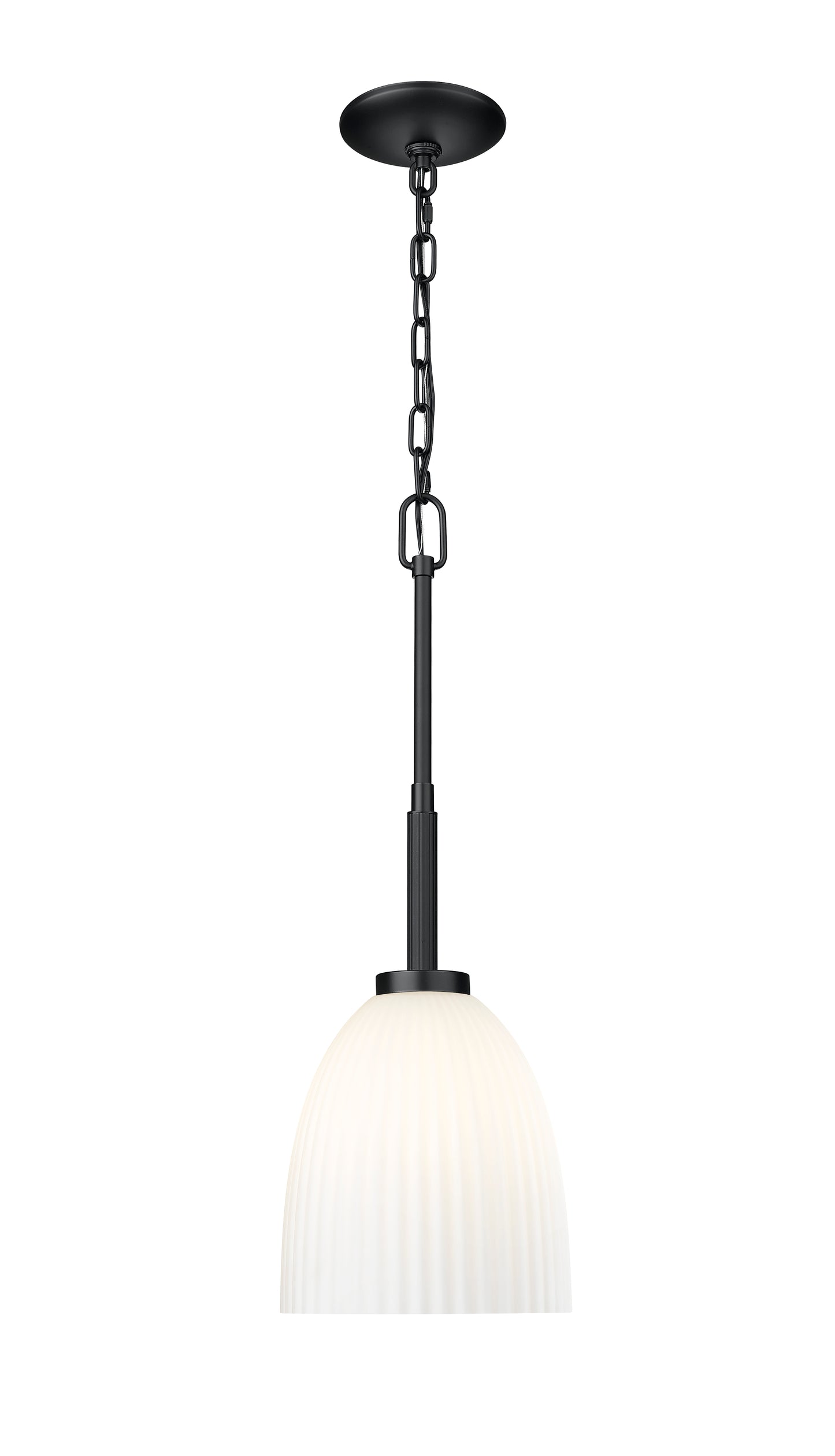 7518P8-MB - Naya 1 Light 8" Pendant - Matte Black
