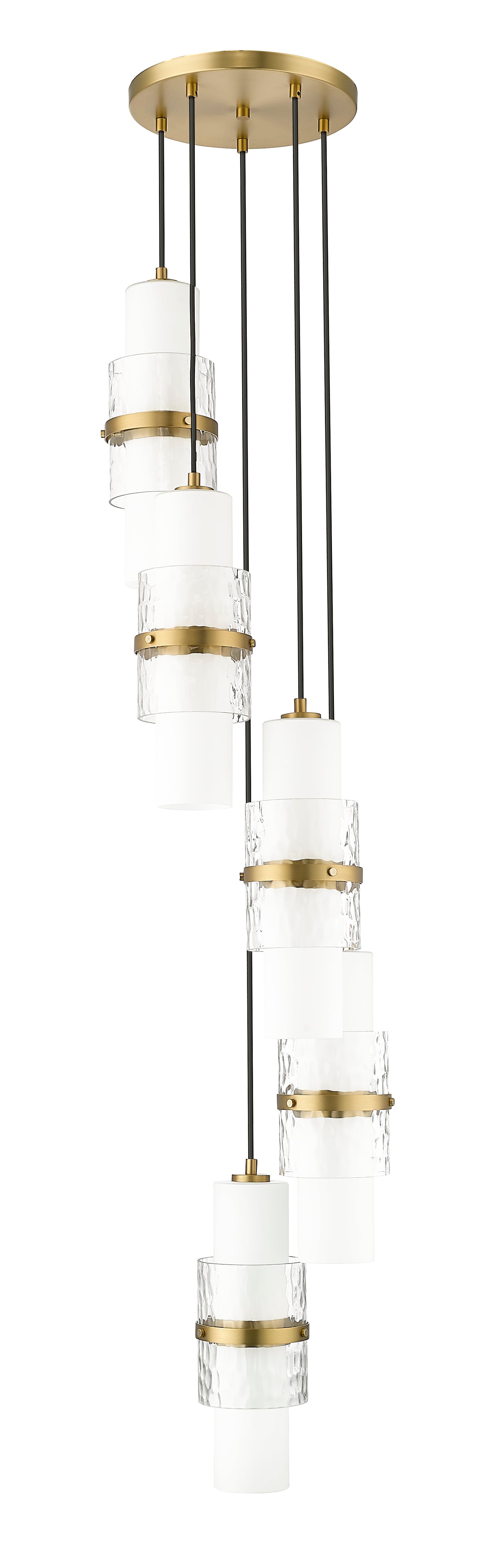 1946P-5R-MGLD - Cayden 5 Light 12" Chandelier - Modern Gold