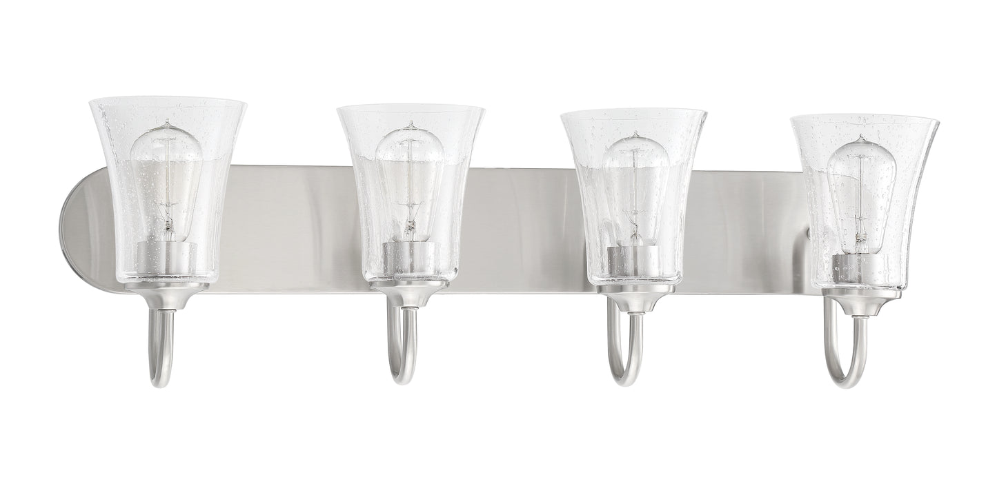 50404-BNK - Gwyneth 4 Light 30" Wide Vanity Light - Brushed Nickel