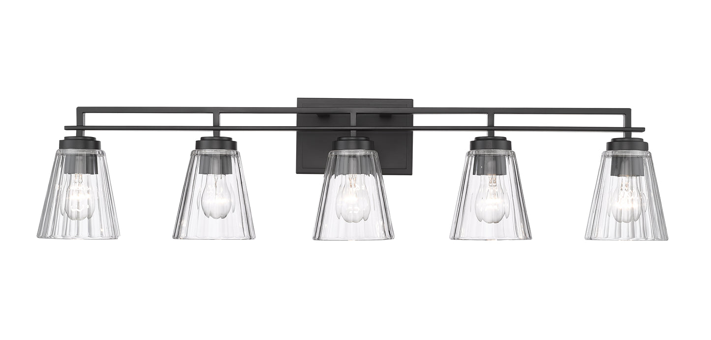 823-5V-MB - Lyna 5 Light 39" Vanity - Matte Black