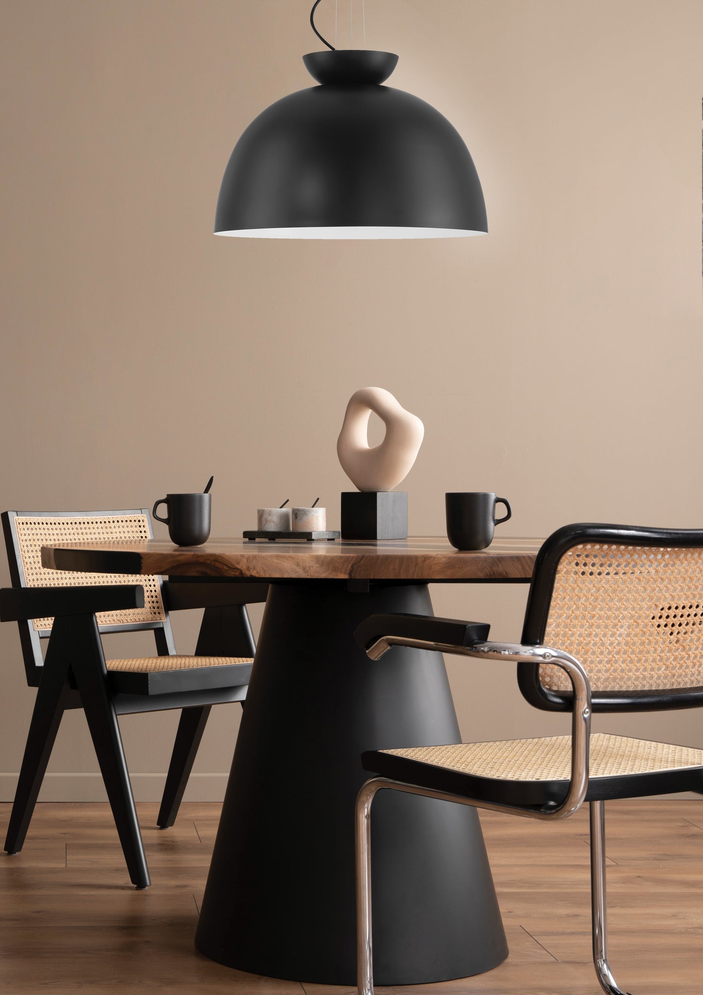 59192-FB - Ventura Dome 1 Light 20" Wide Pendant - Flat Black