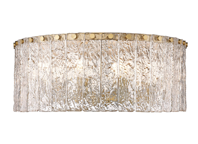 1943F20-MGLD - Glacier 8 Light Flush 21" Mount - Modern Gold