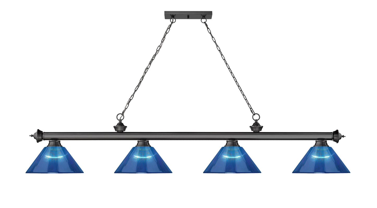 2306-4BP-ARDB - Cordon 4 Light 81" Billiard - Bronze Plate