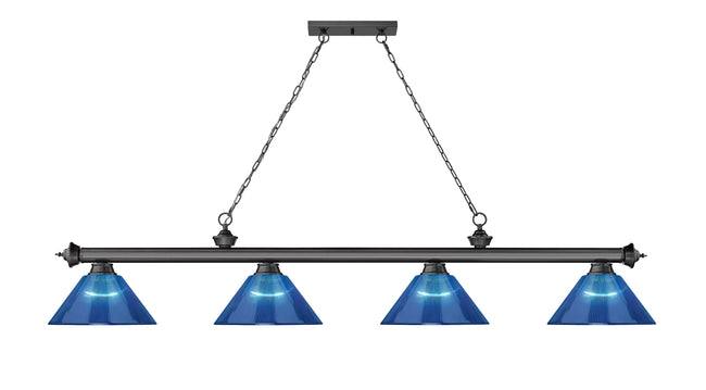 2306-4BP-ARDB - Cordon 4 Light 81" Billiard - Bronze Plate
