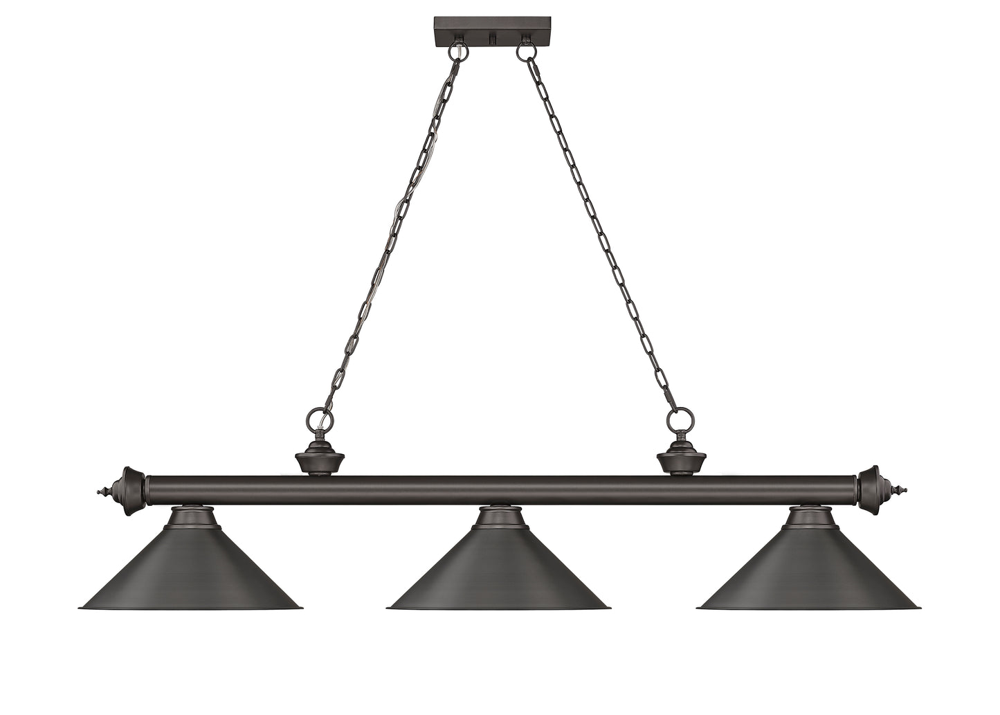 2306-3BRZ-BRZ15 - Cordon 3 Light 57" Billiard - Bronze