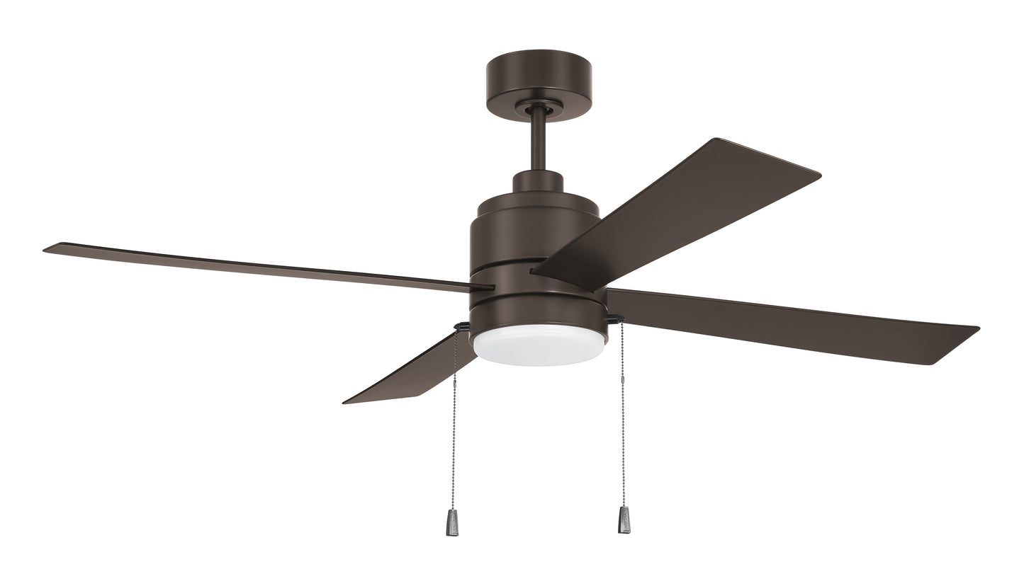 OMCY52CBZ4-PC - Outdoor McCoy 52 4 Blade with Pull Chains 52" 4 Blade Indoor Outdoor Ceiling Fan with Light Kit - Classic Bronze