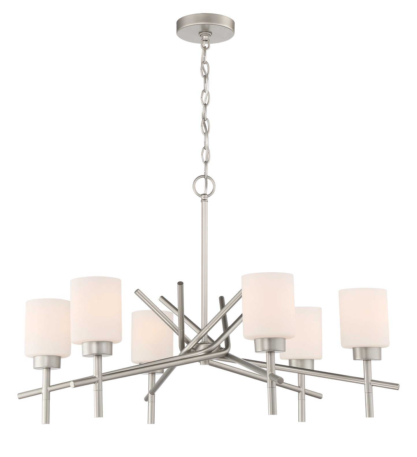 54626-SN - Cadence 6 Light 32" Wide Chandelier - Satin Nickel