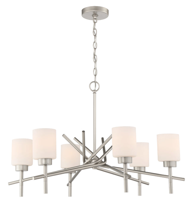 54626-SN - Cadence 6 Light 32" Wide Chandelier - Satin Nickel