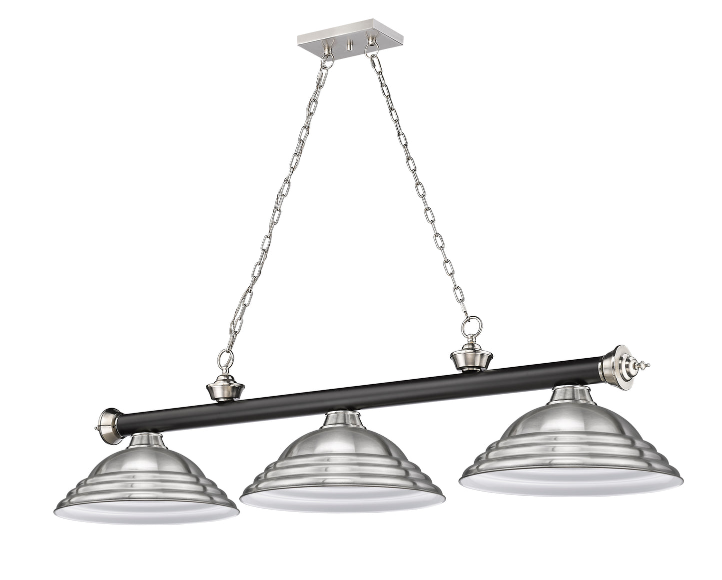 2306-3MB-BN-SBN - Cordon 3 Light 58" Billiard - Matte Black / Brushed Nickel