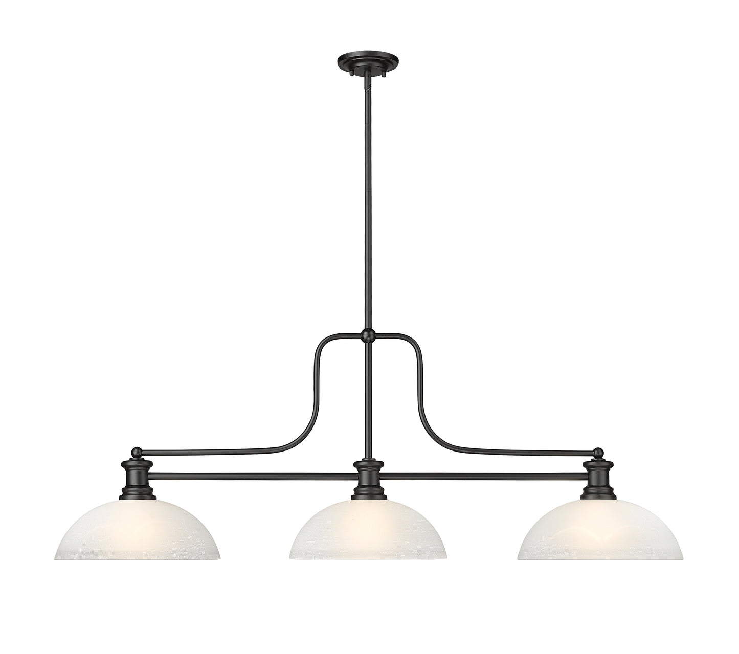 725-3MB-DWL14 - Melange 3 Light 52" Billiard - Matte Black