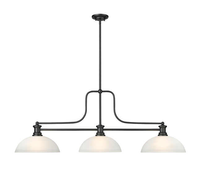 725-3MB-DWL14 - Melange 3 Light 52" Billiard - Matte Black