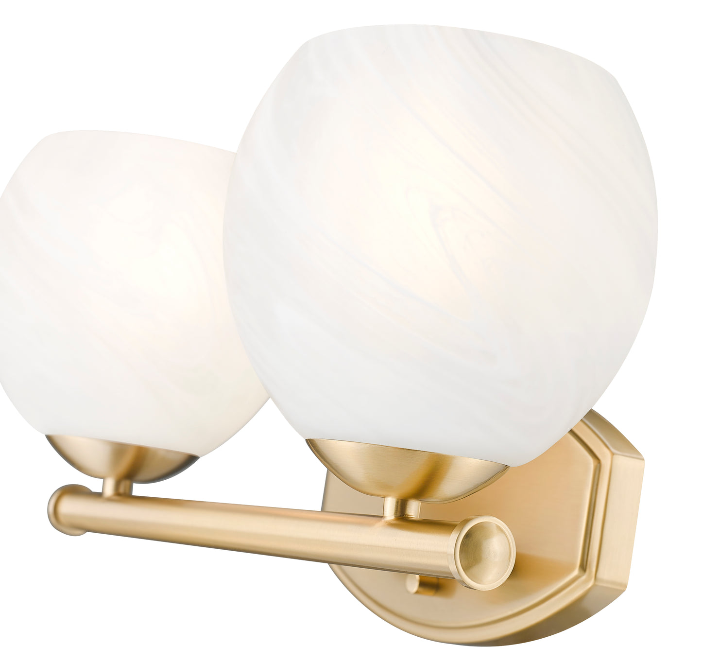 1963-2V-MGLD - Colette 2 Light 16" Vanity - Modern Gold