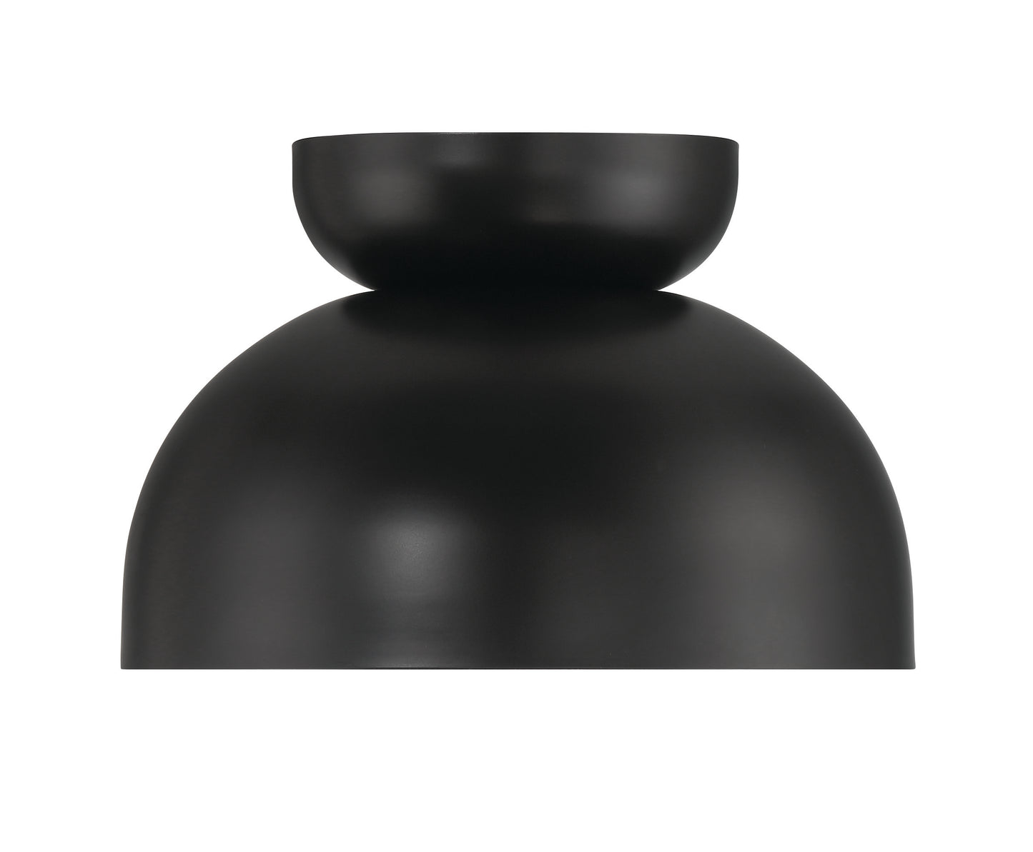 59181-FB - Ventura Dome 1 Light 10.5" Wide Flush Mount - Flat Black