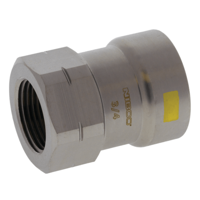 nibco press fittings 3/4" benchpress  female adaptor back