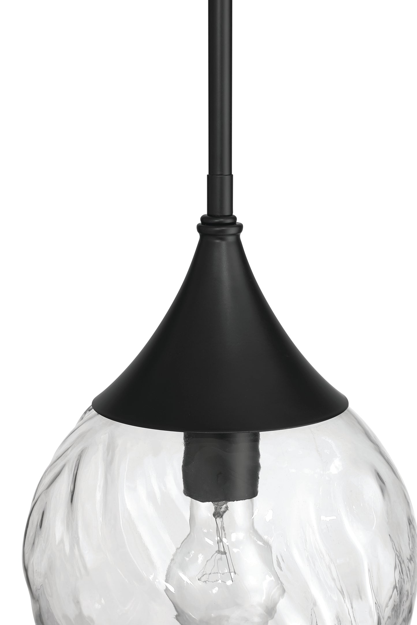 61291-FB - Reflection 1 Light 8" Wide Mini Pendant - Flat Black