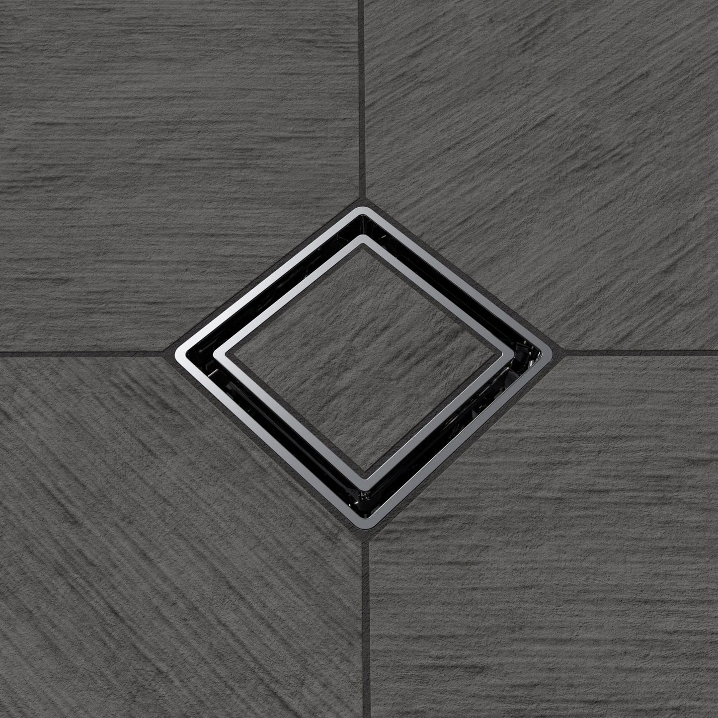 ETID-6-PC - 6" Legacy Solid Forged Brass Tile-In Drain - Polished Chrome