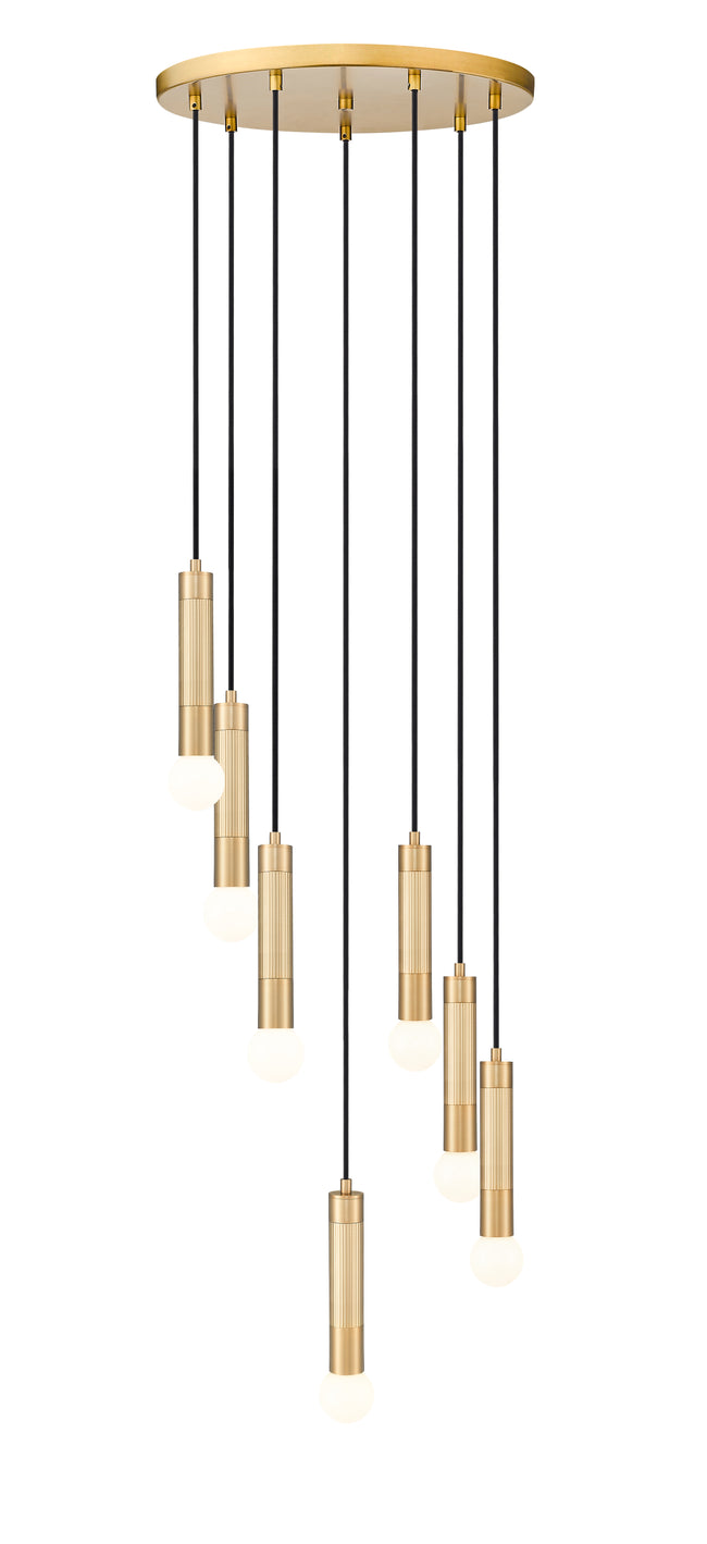 1956P-7R-MGLD - Stari 7 Light 18" Chandelier - Modern Gold
